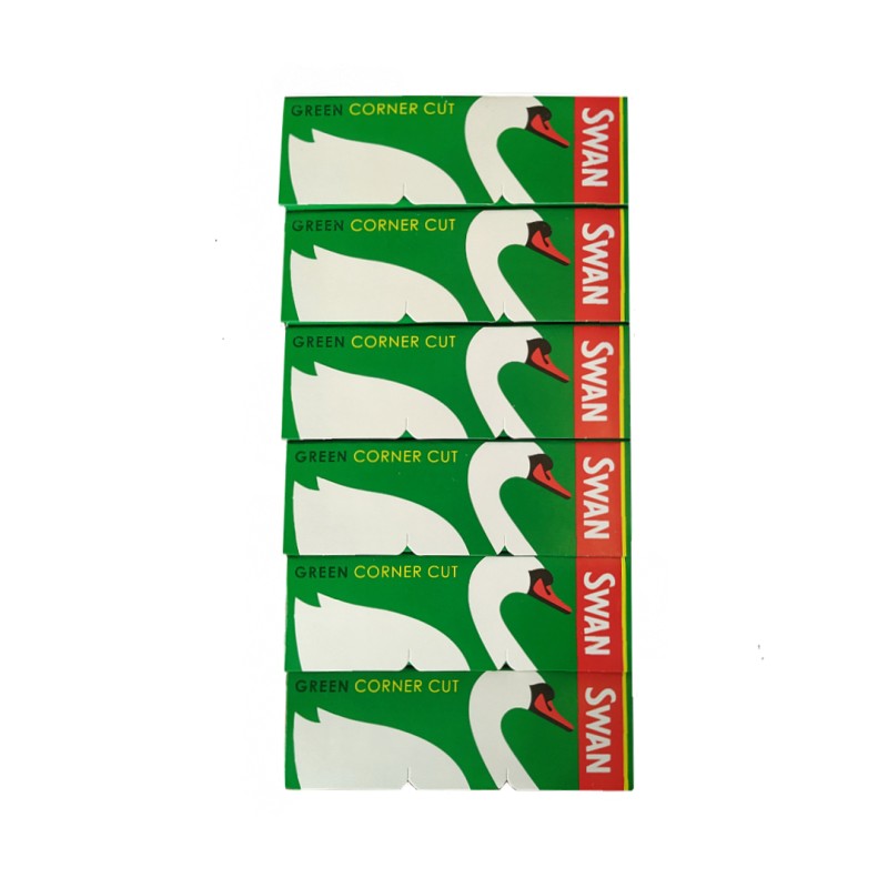 5x Swan πράσινα κανονικά χαρτάκια
