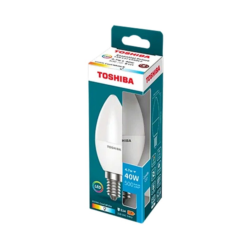 Toshiba Led Essential Prime C37 E14 7W 6500K ψυχρό λευκό 
