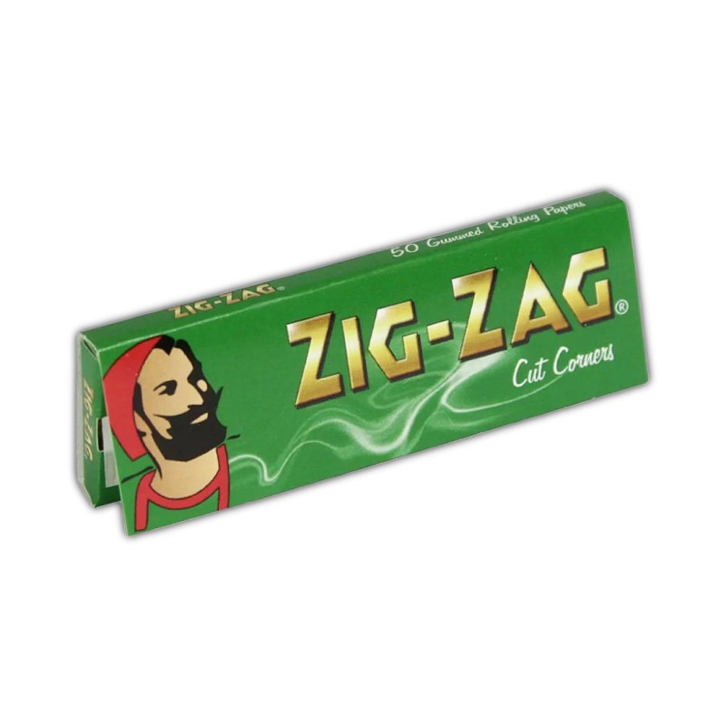 5x Zig Zag green κανονικά χαρτάκια 