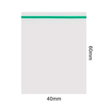 Amsterdam πράσινες zipper bags 40mm x 60mm ZB40605G 