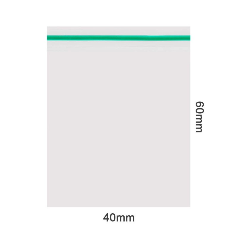 Amsterdam πράσινες zipper bags 40mm x 60mm ZB40605G 