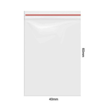Amsterdam κόκκινες zipper bags 40mm x 60mm ZB40605R