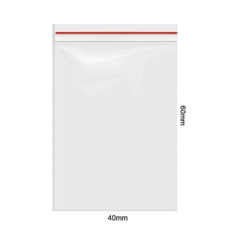 Amsterdam κόκκινες zipper bags 40mm x 60mm ZB40605R